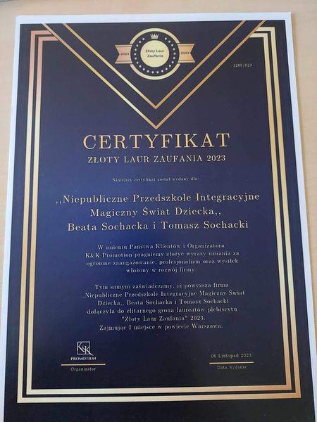 Magiczny Świat Dziecka nagrodzone za 2023 rok Magiczny Świat Dziecka nagrodzone za 2023 rok